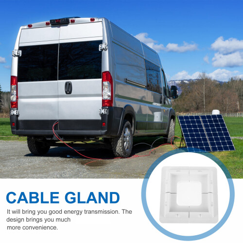 4Stk Solar Panel ABS Weiß Und Caravan 2