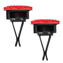 2Pz Profumatore Auto Cuore Rosso Clip Aria Decorazione Interni