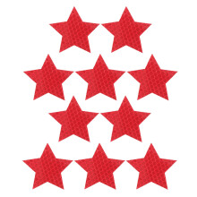 10Pz Sticker Riflettenti Rosso Auto PVC Segnalazione Sicura Notturna