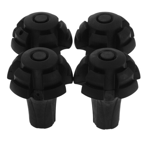 4Pz Set Punte in Gomma Nera Resistenti Per