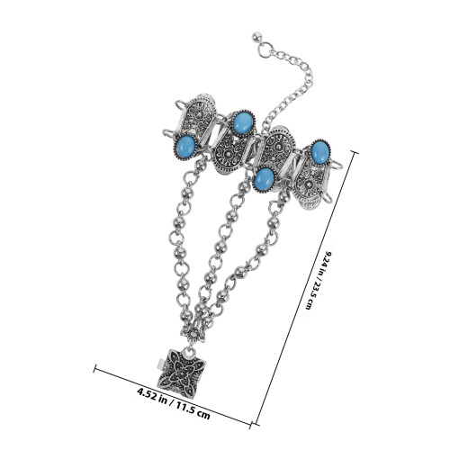 Gioiello Boho Bracciale E Mano Turchese in 1