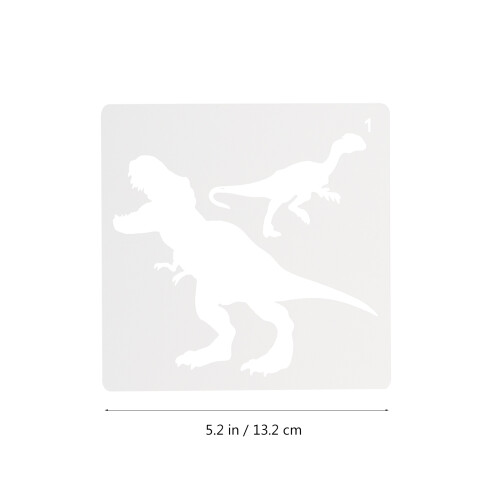 10Pz Maschere Stencil Dinosauro Per Decor DIY Bambini Riutilizzabili 1