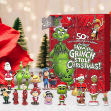 (Grinch B) 2025 Christmas Advent Blind Box 24pcs Surprise Christmas Gift