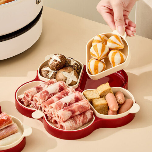 Stackable Plastic Condiment Tray With Separate Compartments 1