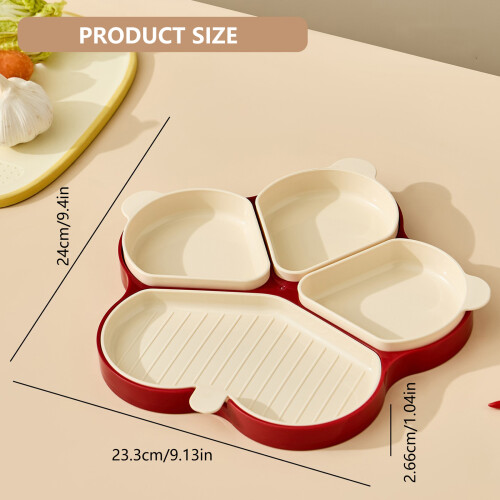Stackable Plastic Condiment Tray With Separate Compartments 2