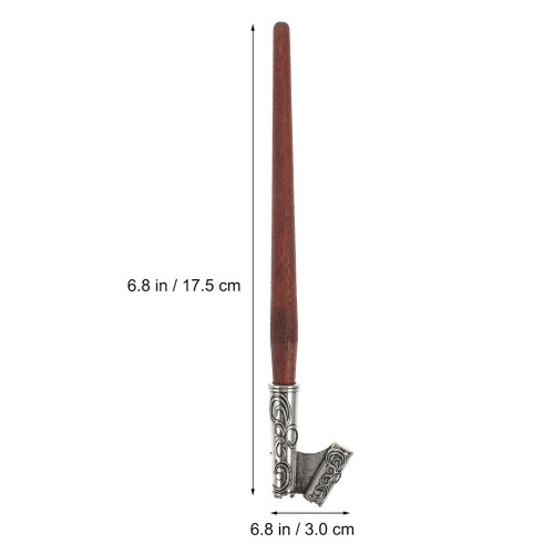 2Pz Manico Pennino in Legno E Metallo Per 1