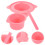1Set Vaschetta Per Cera E Maschere in Silicone Rosa, Facile Pulire 5