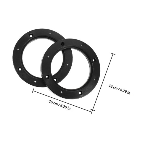 4Pz Anelli Distanziali ABS Nero Per Auto Migliora Suono 1