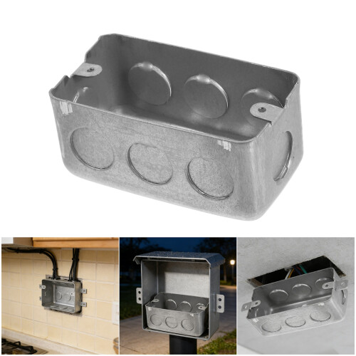 Junction Box 81mm Accurate Screw Spacing Galvanized for 2