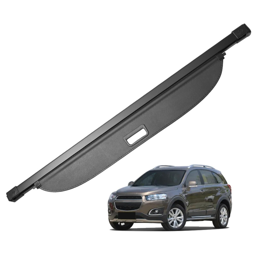 Retractable Cargo Cover Leather Privacy Shield Duallayer Design For Chevrolet Captiva 20082017 Black 9073542797401