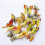 (Yellow) 12pcs 3d Double-layer Simulation Butterfly Stickers Creative Simulation Butterfly Refrigerator Self-adhesive Decor 1