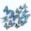 (Blue) 12pcs 3d Double-layer Simulation Butterfly Stickers Creative Simulation Butterfly Refrigerator Self-adhesive Decor 1