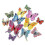 (Suyabai) 12pcs 3d Double-layer Simulation Butterfly Stickers Creative Simulation Butterfly Refrigerator Self-adhesive Decor 2