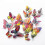 (Suyabai) 12pcs 3d Double-layer Simulation Butterfly Stickers Creative Simulation Butterfly Refrigerator Self-adhesive Decor 3