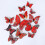 (Red) 12pcs 3d Double-layer Simulation Butterfly Stickers Creative Simulation Butterfly Refrigerator Self-adhesive Decor 1