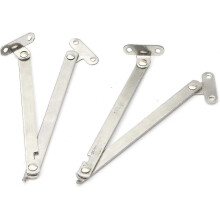 Furniture Cupboard Stainless Steel Rotatable Folding Lid Support Hinge Silver Tone, Pack Of 4 - DD