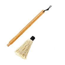 BBQ Sauce Brush with Ergonomic Wood Handle for Even Sauce Coverage, Easy Clean Basting Brush