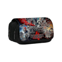 (Type 12) 1pcs Stranger Things Printed Double-layer Pencil Case Stranger Things4 Surrounding Large-capacity Student Stationery Bag -Sy New Arrival