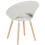 Beliani Set of 2 Dining Chairs ROSLYN Fabric Light Grey 2