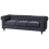 Beliani Sofa 3 Seater CHESTERFIELD Velvet Black 2
