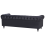 Beliani Sofa 3 Seater CHESTERFIELD Velvet Black 3