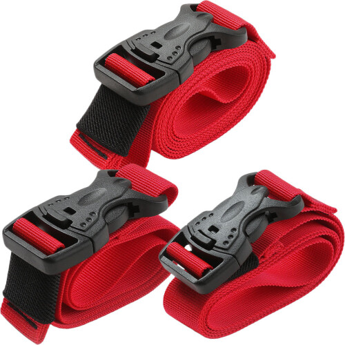 3St Elastische Nylon Bindriemen Met Rood Bagage Fixeren