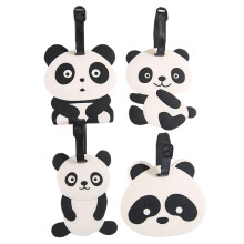 1Set Targhette Valigia PVC Bianco Con Fibbia E Panda