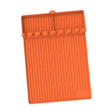 Silicone BBQ Grill Mat Heat Resistant Food Grade Non Slip Baking Pad for Outdoor Cooking Orange