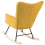 Beliani Rocking Chair OULU Fabric Yellow 6