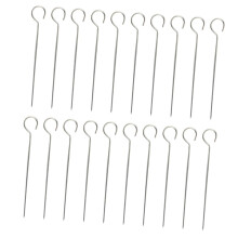 20pcs Stainless Steel BBQ Skewers Set 15.5cm Reusable Metal Kebab Sticks for Even Heat Outdoor Grilling