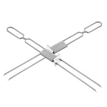 Stainless Steel BBQ Forks Set of 2 Kebab Skewers for Grilling and Precise Meat Carving