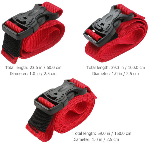 3St Elastische Nylon Bindriemen Met Rood Bagage Fixeren 1
