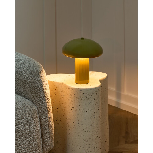 Beliani Table Lamp SANYA Metal Olive Green 1
