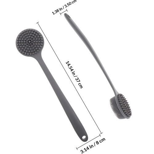 Spazzola Corpo Silicone Manico Lungo E Massaggio 1