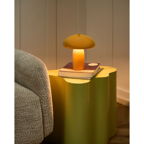 Beliani Table Lamp SANYA Metal Yellow 1