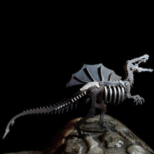 3D Metal Puzzle Steampunk Spinosaurus Dinosaur Model Kit DIY Mechanical Puzzle Gift for Adults