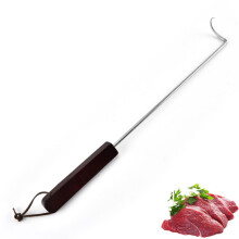 2pcs BBQ Meat Hooks Set Stainless Steel NonSlip Handle HeavyDuty Tools for Grilling and Roasting