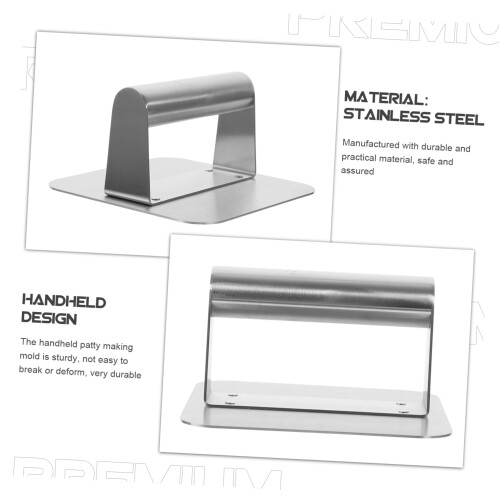 Stainless Steel Burger Press for Grilling, Easy Release Stuffed Patty Maker, Durable Kitchen Tool 2