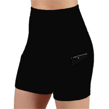 (XL, Black) Women's High Waisted Bike Shorts With 2 Side Pockets Workout Running Yoga Shorts For Yoga Exercise Fitness