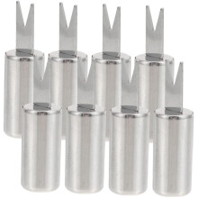 BBQ Corn Skewers Stainless Steel 8pcs Set with Playful Dinosaur Holders for Grill and Picnic
