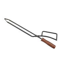 BBQ Grill Tongs Heavy Duty Iron Campfire Tongs with Secure Clamp Grip and Long Handle Reach
