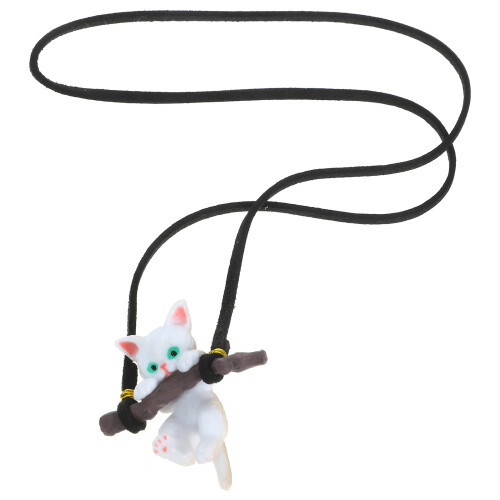 Weißer Resin Katzen-Hängeschmuck Für Auto Innendekor