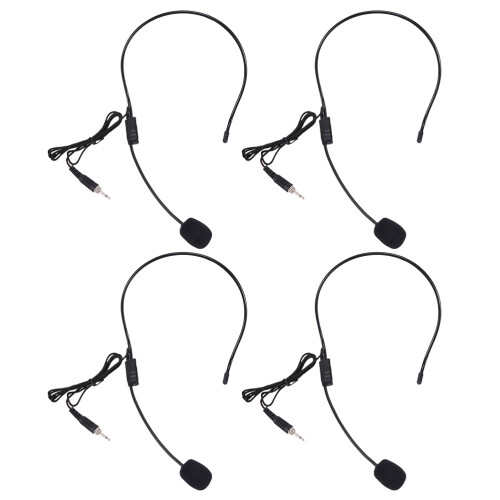 4Pz Microfono Auricolare Headset Per Con Braccio Regolabile