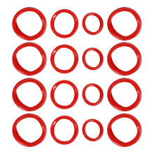 16Pz Custodie Silicone Per Manubri Rosso Anti-Caduta E Facili Usare