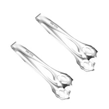 2pcs Stainless Steel BBQ Tongs Set Heat Resistant Food Grade Grill Cooking Tongs for Serving and Ice