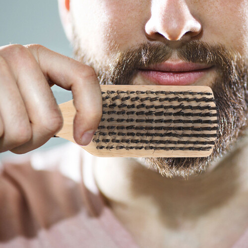 Spazzola Barba Uomo Setole Boar Shampoo Cura 2