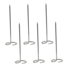 6 Pcs Stainless Steel BBQ Skewers Set, Vertical Grill Design for Even Heat and Easy Cleaning