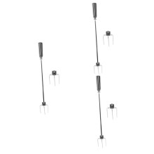 BBQ Rotating Fork Set 3pcs for Chicken Roasting Air Fryer Rotisserie Accessories Stainless Easy Clean