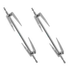 2Pcs Rotisserie Forks Stainless Steel Grill Forks for Air Fryer and Oven BBQ Meat Fish Even Heat Browning