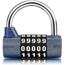 5 Digit Combination Padlock, Gym Padlock, Can Be Reset Combination Locks